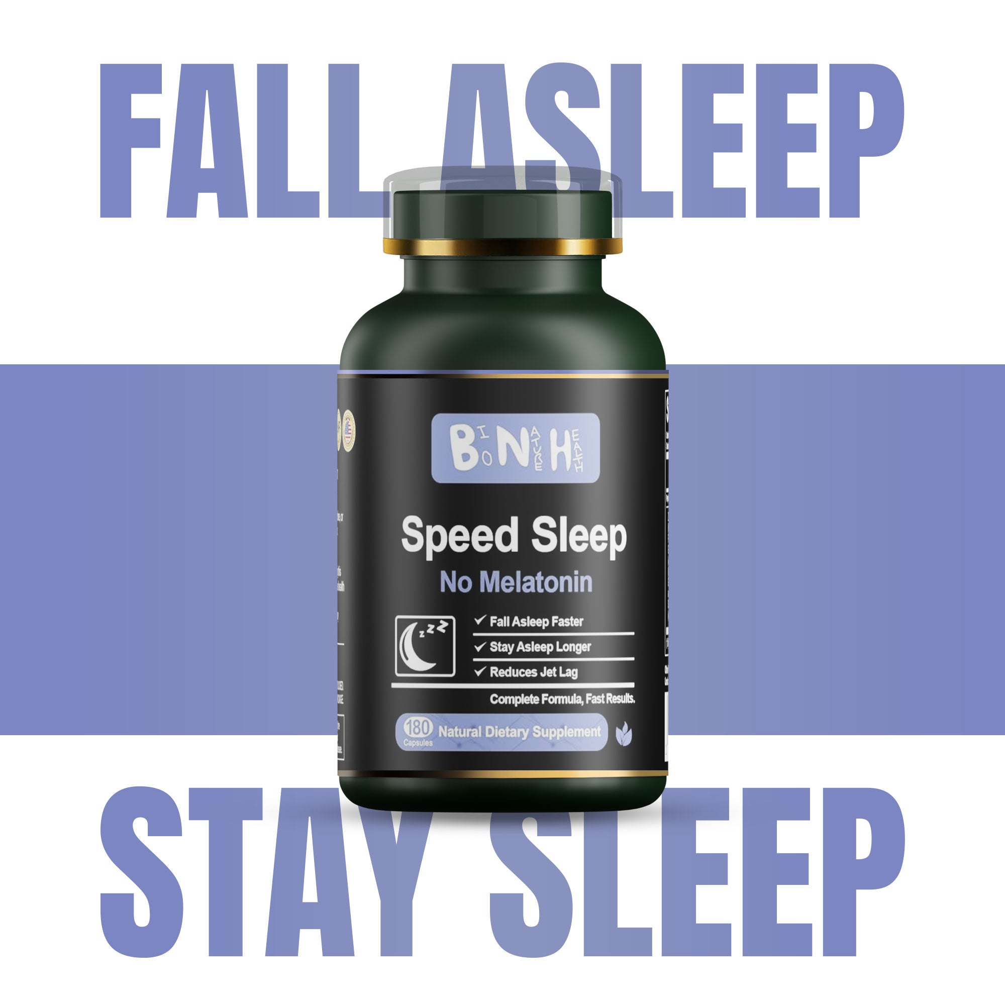 Speed Sleep: Melatonin-Free Nighttime Support (180 Capsules)