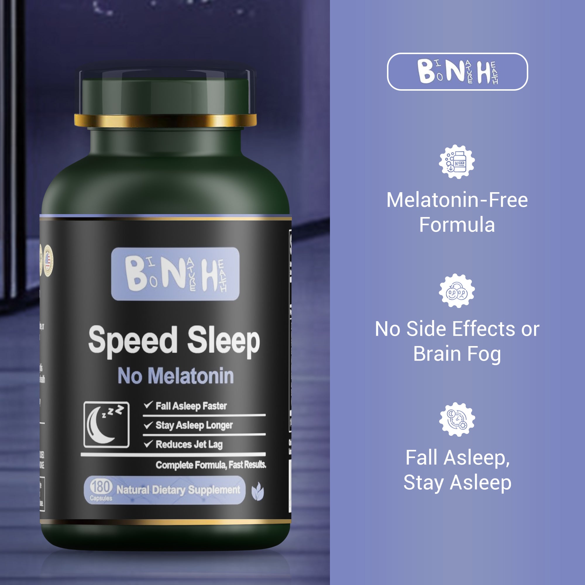 Speed Sleep, Natural Dietary Supplement, 180 Capsules