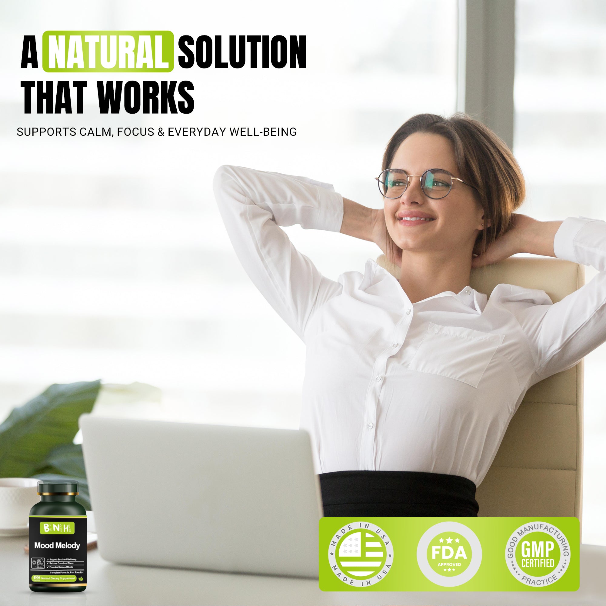 Mood Melody: Emotional Balance & Stress Support (120 Capsules)