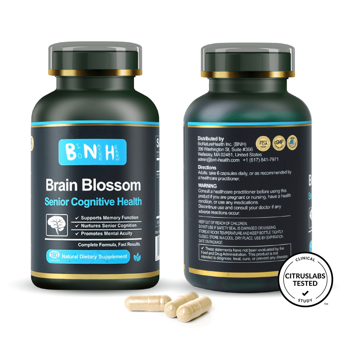 Brain Blossom: Botanical Support for Focus, Memory & True Mental Clarity - BNH
