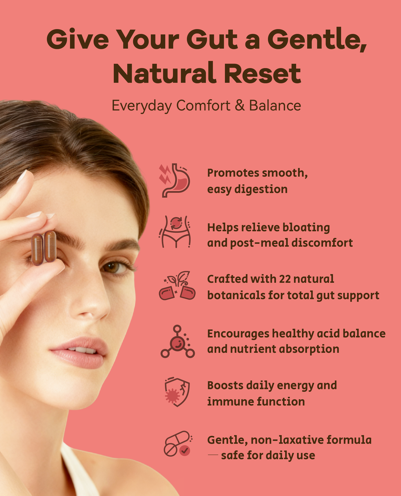 Digestive Delight: Natural Bloating Relief (Probiotic-Free)