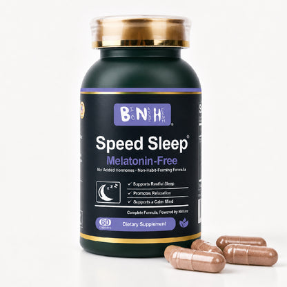 Speed Sleep: Melatonin-Free Sleep &amp; Cortisol Support (60 Capsules)