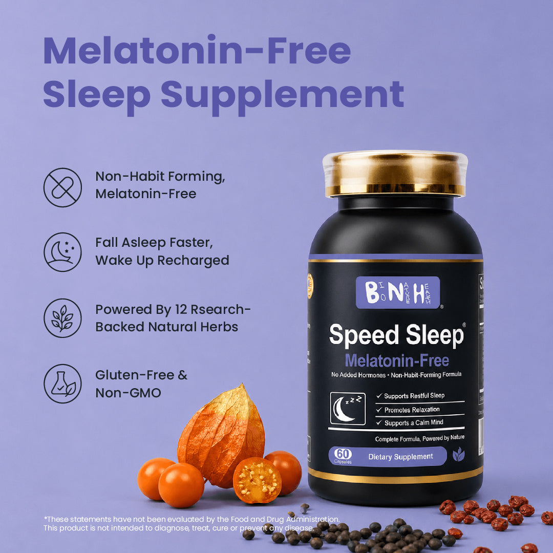 Speed Sleep: Melatonin-Free Sleep &amp; Cortisol Support (60 Capsules)