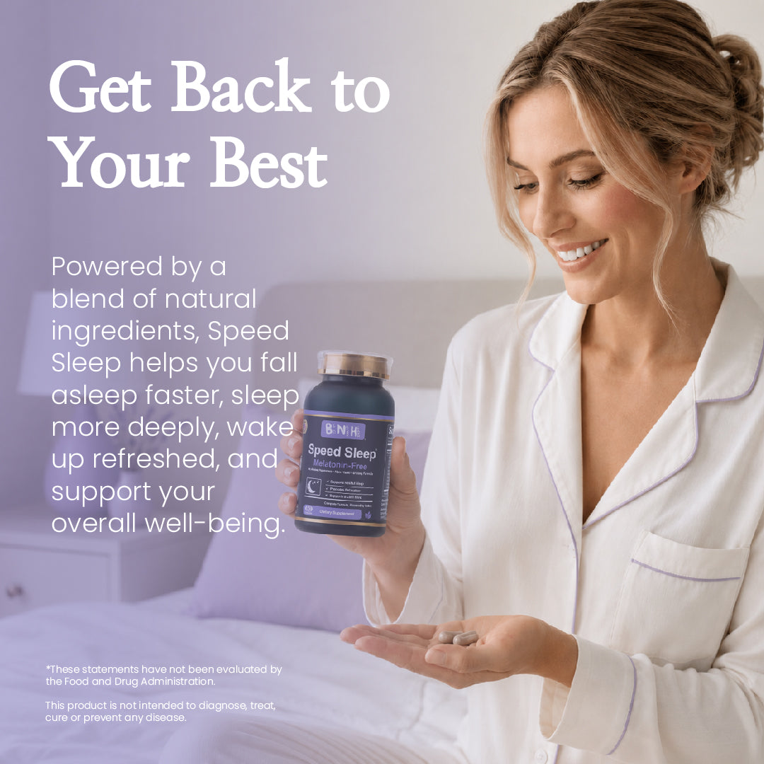 Speed Sleep: Melatonin-Free Sleep &amp; Cortisol Support (60 Capsules)