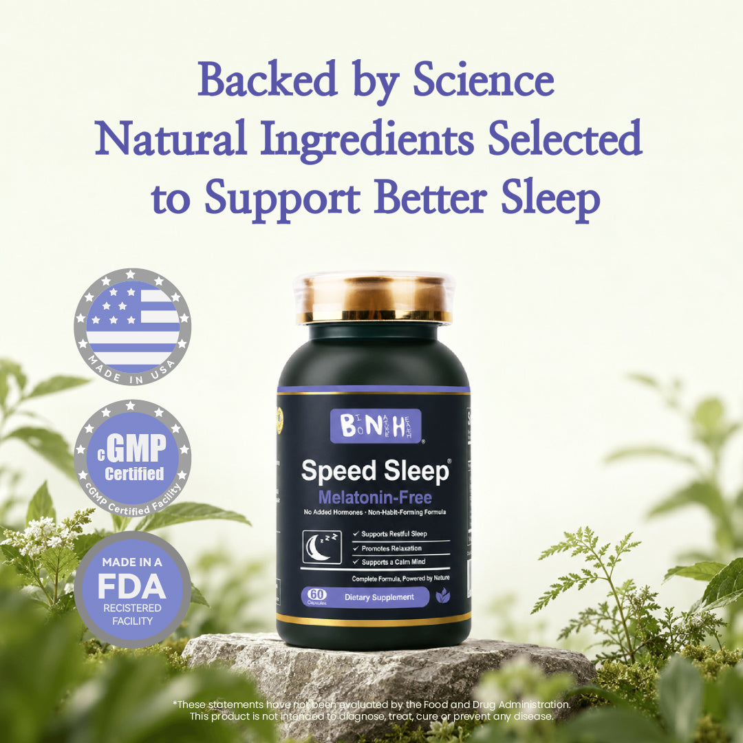 Speed Sleep: Melatonin-Free Sleep &amp; Cortisol Support (60 Capsules)
