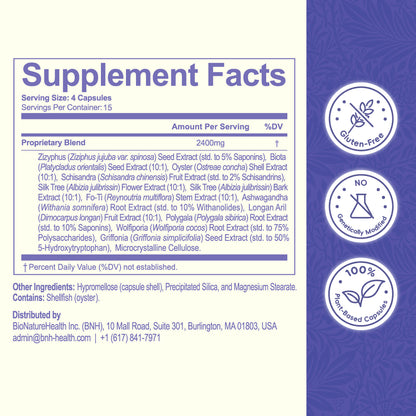 Speed Sleep: Melatonin-Free Sleep &amp; Cortisol Support (60 Capsules)