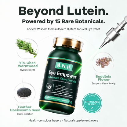 Eye Empower: Eye Health Supplement for Screen Time, Visual Comfort &amp; Eye Moisture | 16-Botanical Formula, 45 Capsules