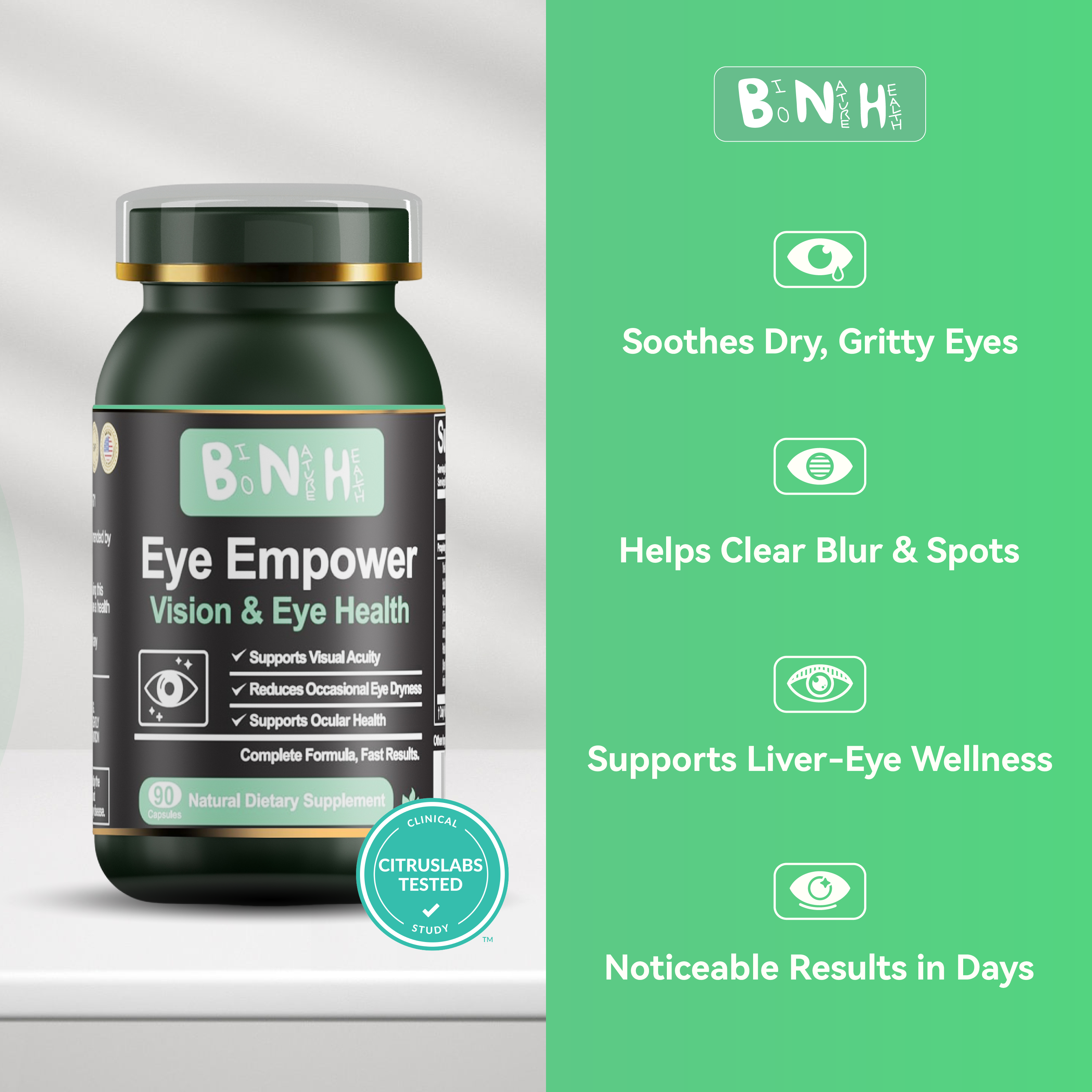 Eye Empower: Blue Light Support Eye Supplement (90 Capsules)