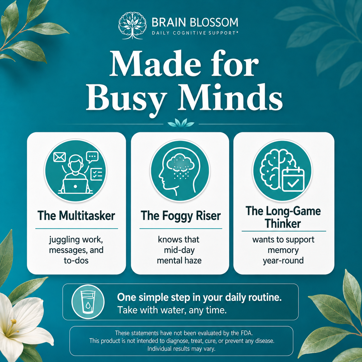 Brain Blossom: Advanced Focus &amp; Memory Complex (180 Capsules)