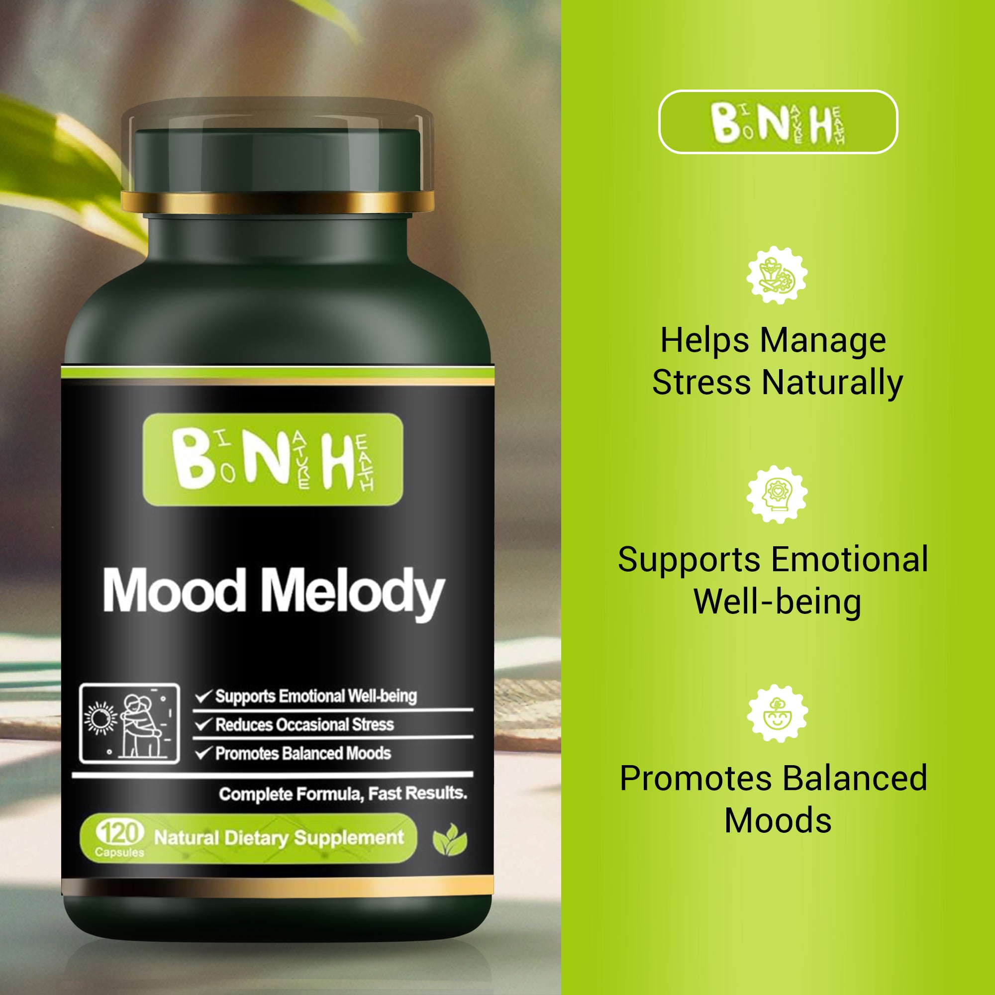 Mood Melody, Natural Dietary Supplement, 120 Capsules