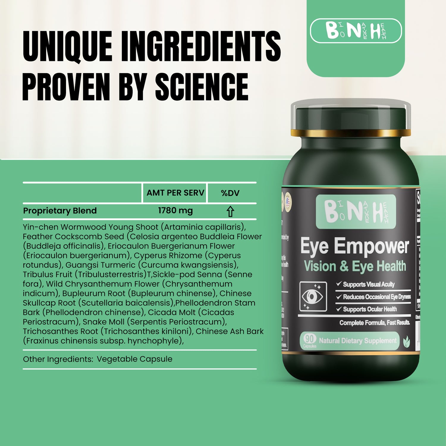Eye Empower, Natural Dietary Supplement, 90 Capsules