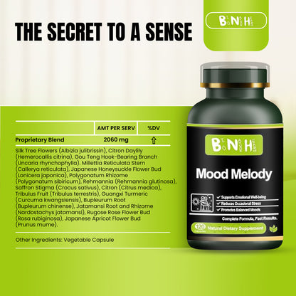 Mood Melody, Natural Dietary Supplement, 120 Capsules