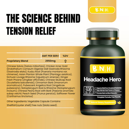 Headache Hero, Natural Dietary Supplement, 150 Capsules